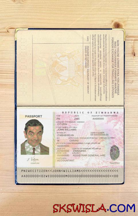 Zimbabwe zdjęcie do paszportu pliki PSD, skan i fotografowany obraz